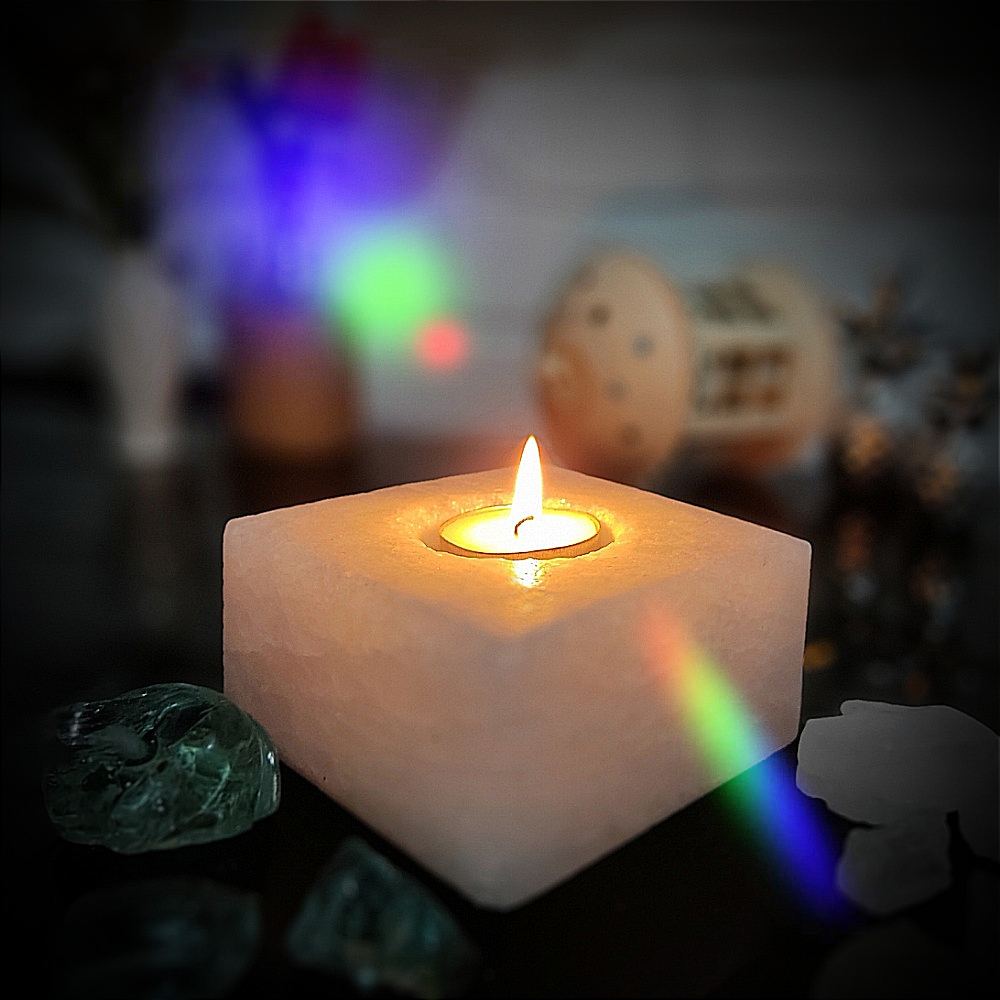 جاشمعی مدل سنگ نمک طرح مکعب مستطیل کد 408 جاشمعی مدل سنگ نمک طرح مکعب مستطیل کد 408