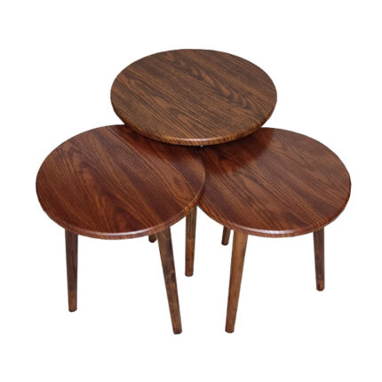میز عسلی مدل ترنج کد 555 مجموعه 3 عددی