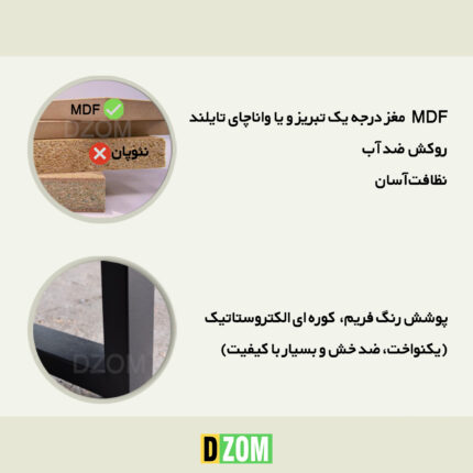 میز ناهارخوری چهار نفره دیزم مدل LNC_1700_140_W